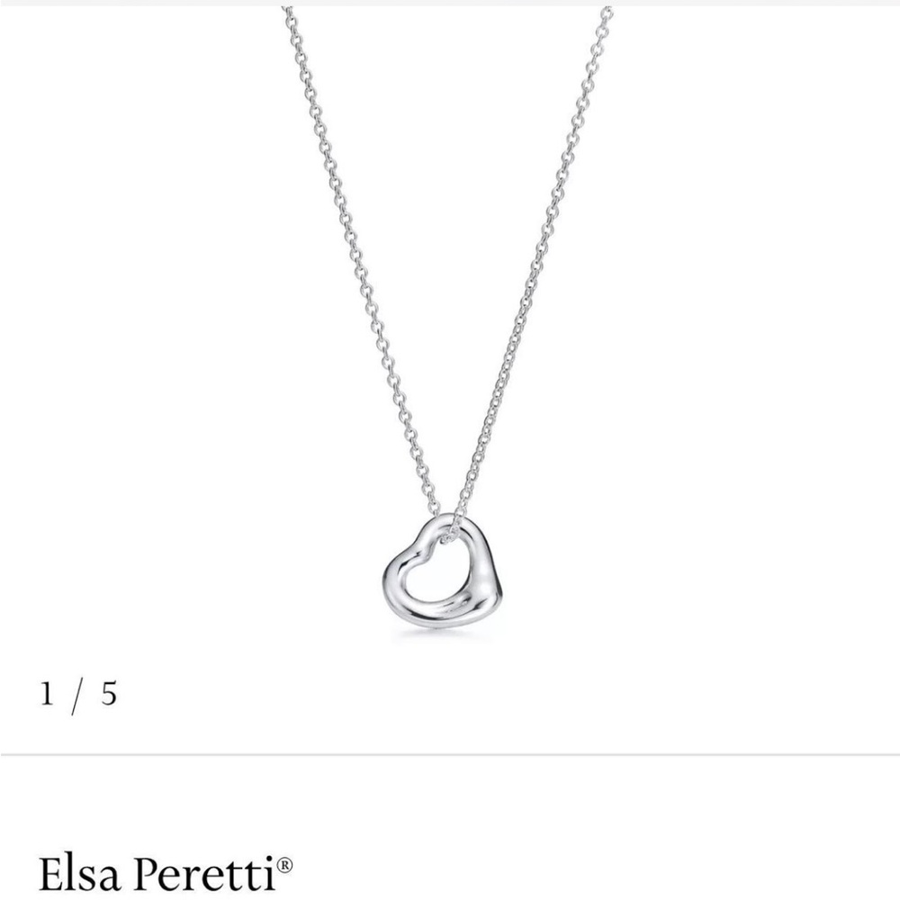 Silver Organic Heart Pendant Necklace - Women Jewelry